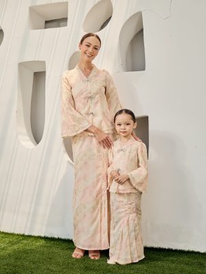 Elysia Kurung Kids Beige Cream (1)