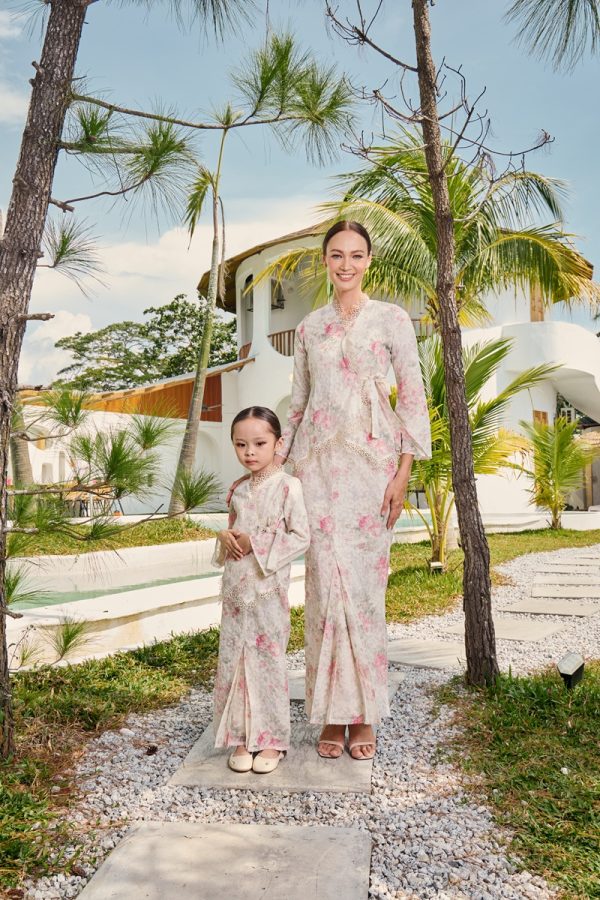 RUMIE KURUNG FLOWER PINK (KIDS) RAYA 2026