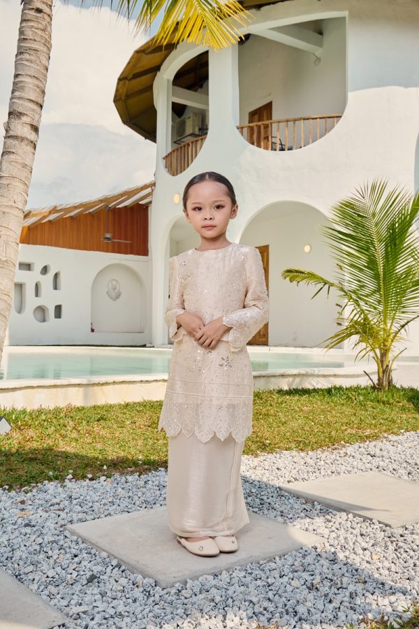 THALIA KURUNG BEIGE (KIDS) RAYA 2026