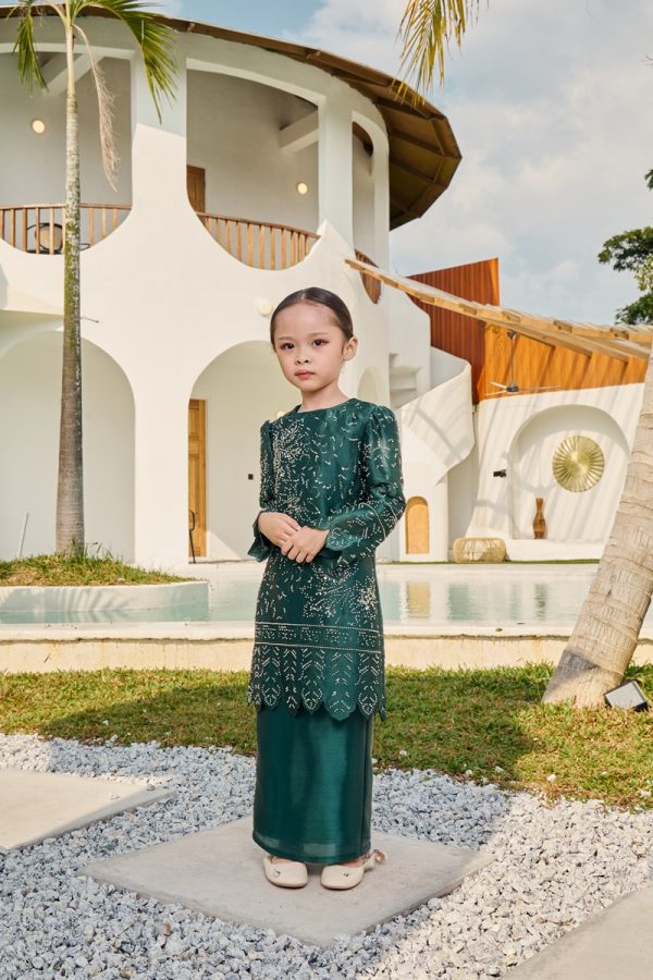 THALIA KURUNG EMERALD GREEN (KIDS) RAYA 2026