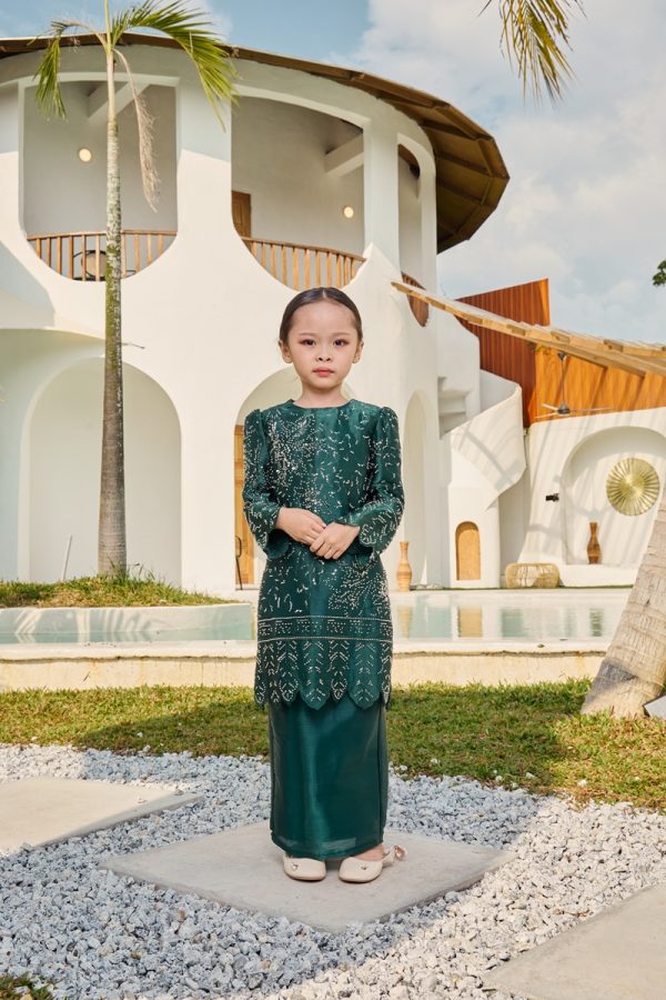 THALIA KURUNG EMERALD GREEN (KIDS) RAYA 2026
