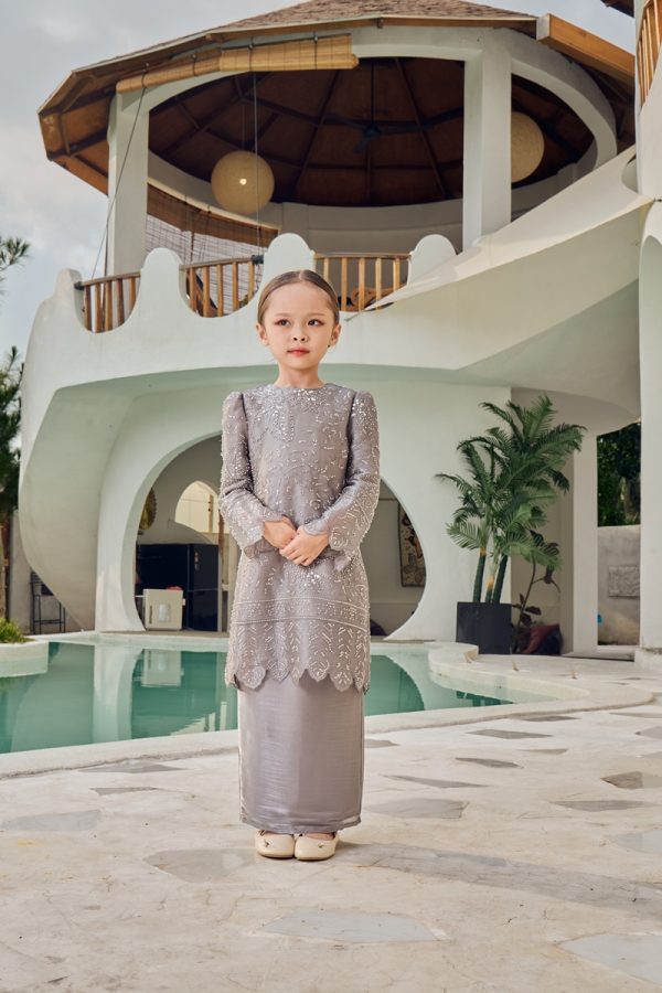 THALIA KURUNG GREY (KIDS) RAYA 2026