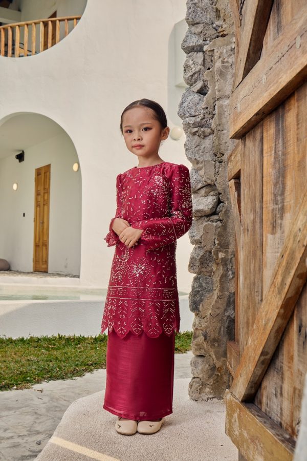 THALIA KURUNG MAROON (KIDS) RAYA 2026
