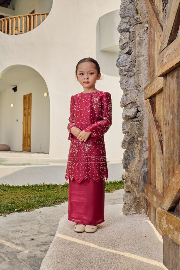 THALIA KURUNG MAROON (KIDS) RAYA 2026