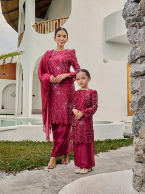 Thalia Kurung Maroon (5)