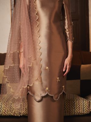 Grace Kurung Light Brown (1)